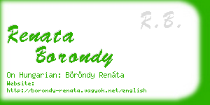 renata borondy business card