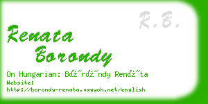 renata borondy business card
